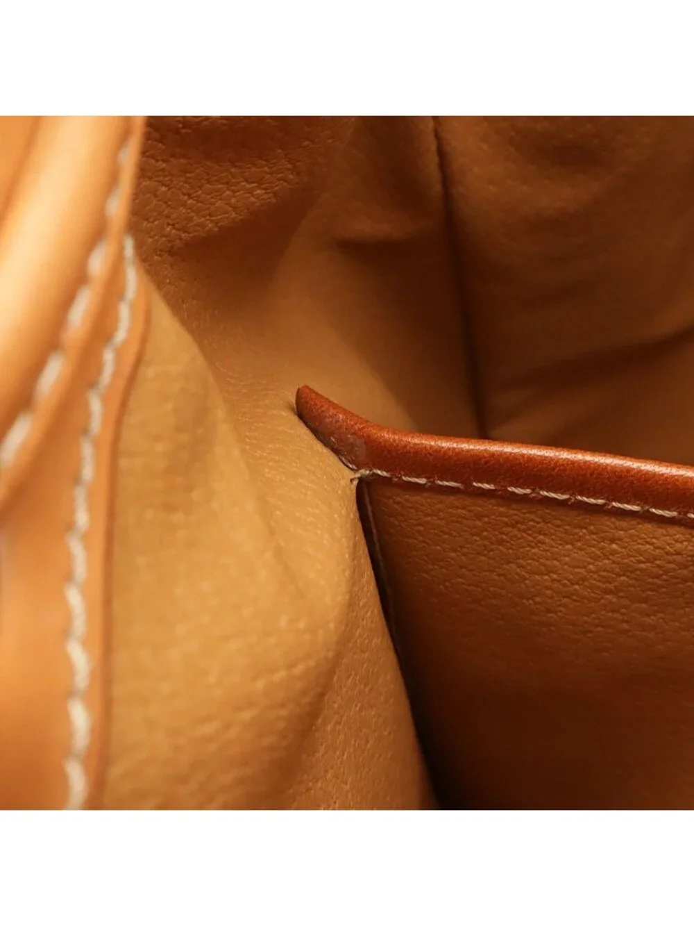 Celine Macadam Backpack Leather Beige Dark Brown Gold